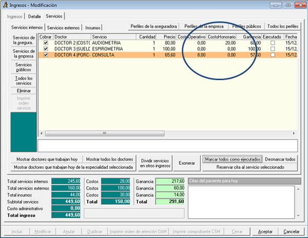manejo de exoneracion